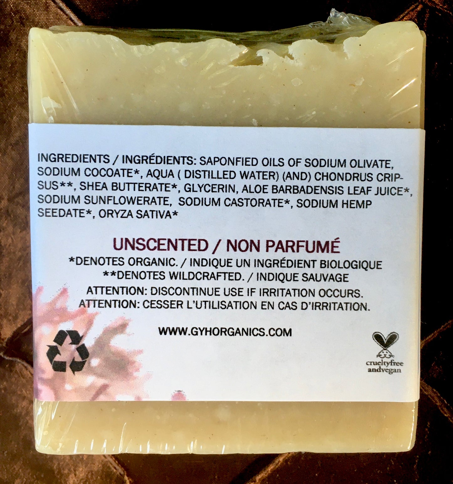 Sea Moss Handmade Soap - Ingredients